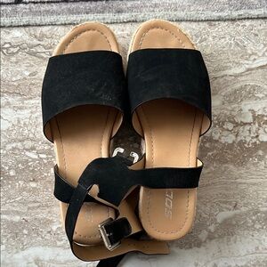 Soda Black Strap Sandals - USED, BUT IN GOOD CONDITION!